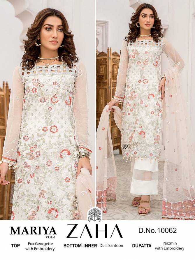 ZAHA MARIYA 2 Fancy Designer Festive Wear Georgette Pakistani Salwar Suit Collection